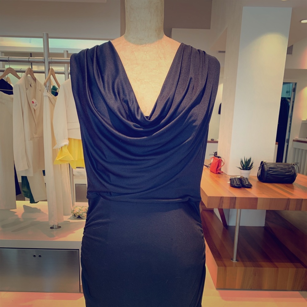 LBD black silk jersey size M